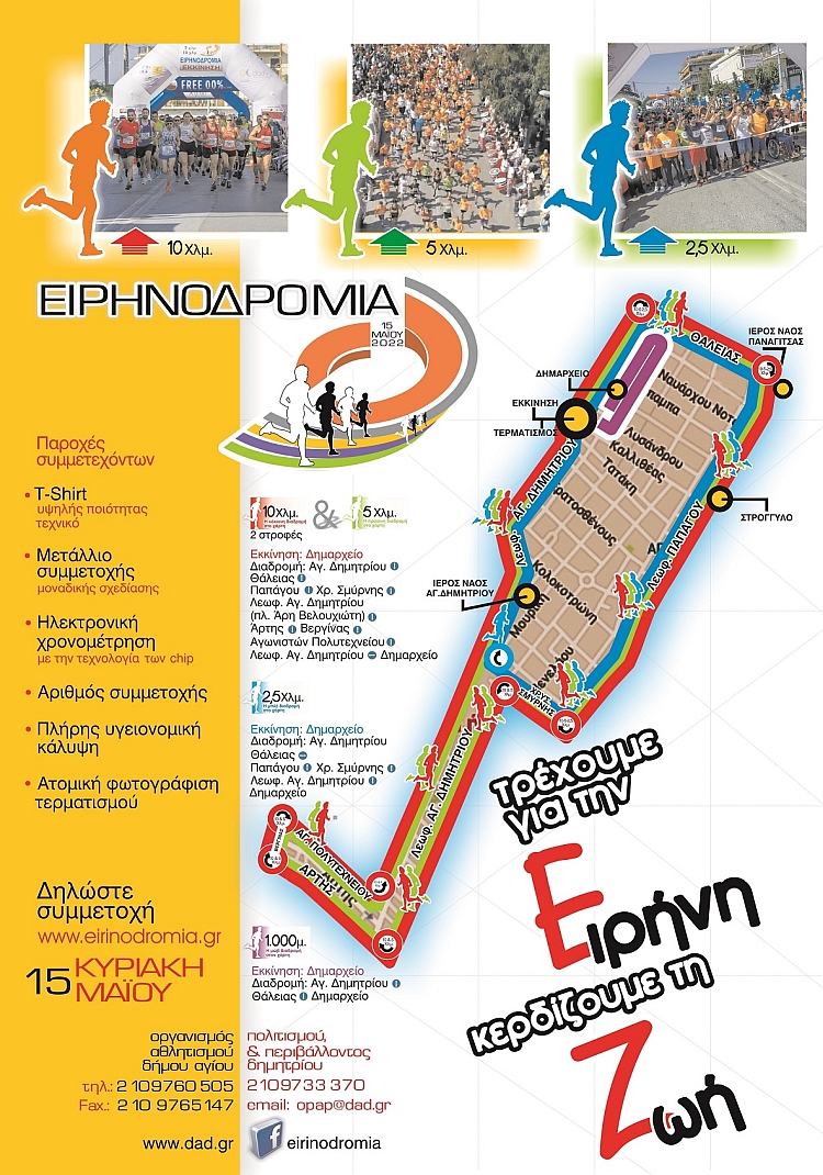Διαδρομές Ειρηνοδρομίας 2022